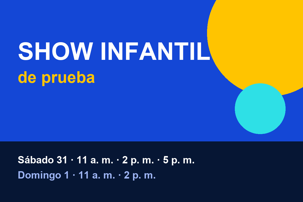 Show infantil de prueba · varias funciones